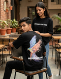 Street Gully Phoenix Graphic Oversized T-Shirt featuring bold phoenix design on soft cotton fabric, casual streetwear style.